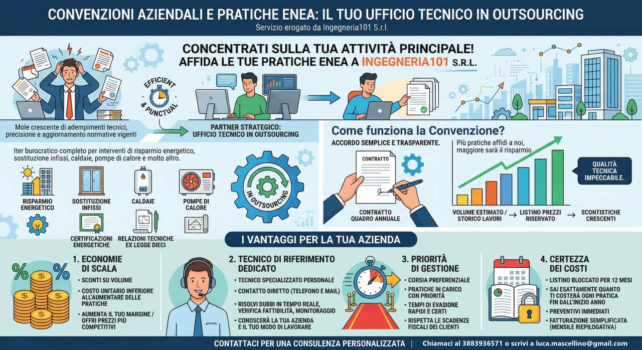 Consulenza pratiche ENEA per aziende | Ingegneria101 Srl